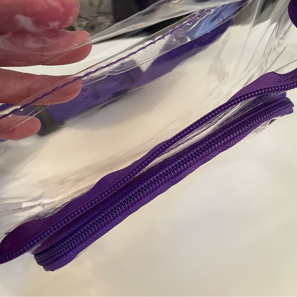 Clear and Purple Stadium Approved Fanny Pack Bag-UW Whitewater - Picture 7 of 8